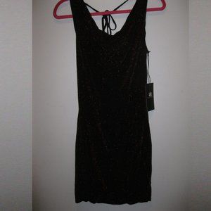 Black and Red Glitter Juniors Dress